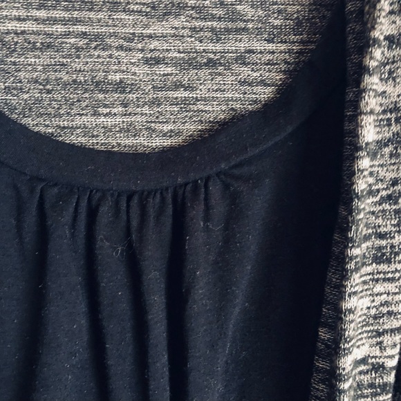 I.N. Studio Black Cardigan Knit Shirt 14P - Picture 4 of 5